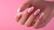 © Milena - Beautiful women's nails with a beautiful manicure, selective focus, Generative AI,
