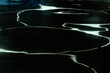 light line reflection on dark black floor abstract background