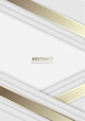 White and gold 3D vector luxury abstract vertical background.