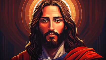 Wall Mural - Jesus Christ illustration 