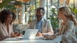 © Maquette Pro - Business Professionals in Modern Office Discussion
