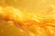 Abstract gold background with waves and bokeh effect