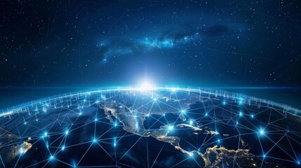 Poster - Global communication network concept.