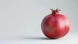 Fresh pomegranate with water droplets on white background. ai generated 