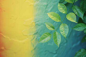 Leinwandbilder - A fresh gradient moving from lime green to lemon yellow, evoking springtime freshness,