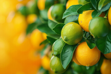 Aufkleber - A fresh gradient moving from lime green to lemon yellow, evoking springtime freshness,