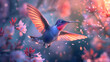 Hummingbird in Flight A Dreamlike Illustration