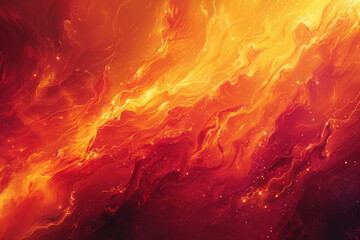 Leinwandbilder - A fiery abstract expressionist design with explosive vector strokes in red, orange, and yellow, suggesting a blazing fire,