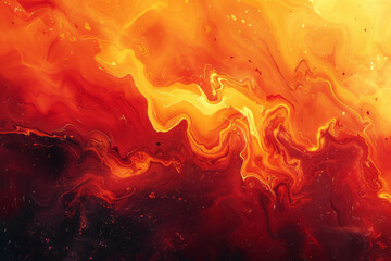 Poster - A fiery abstract expressionist design with explosive vector strokes in red, orange, and yellow, suggesting a blazing fire,