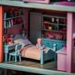 Miniature toy doll room neat cozy neat bedroom