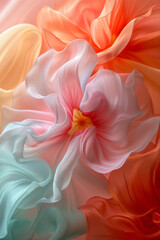 Poster - A subtle design where soft-hued stripes gently twist into a kaleidoscope, giving a tranquil, soothing effect,