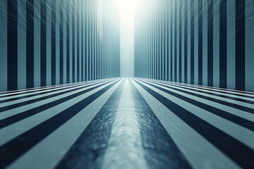 Leinwandbilder - A design featuring horizontal stripes that seem to bulge outward, creating a 3D effect on a flat surface,