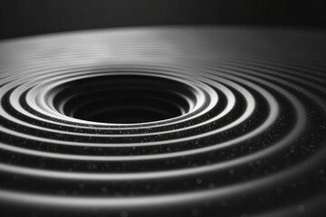 Poster - A dynamic display where curved stripes create an illusion of spinning motion,