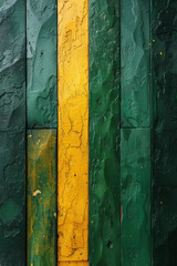 Poster - A refreshing stripe pattern where a vibrant green smoothly shifts into a bright yellow, depicting spring vitality,