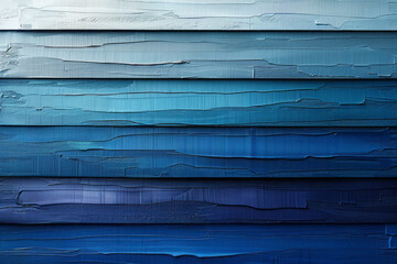 Poster - A serene background with broad horizontal stripes in various shades of blue, mimicking the horizon at dusk,
