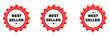 © Franco - Best seller icon designs set with laurel, best seller badge logo template isolated on white vector illustration eps 10