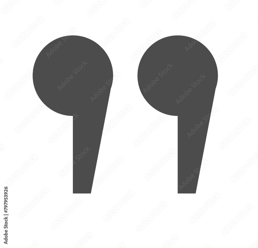 PNG, Set of quote mark. Quotemarks outline, inverted commas or talking ...