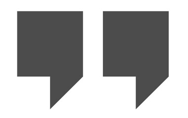 Leinwandbilder - PNG, Set of quote mark. Quotemarks outline, inverted commas or talking marks collection. Quotes sign in flat design. Quotation signs. Talk bubble speech icon on white background. Vector illustration.