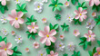 Isometric Paper Flowers Background - Fresh and Stylish Wallpaper