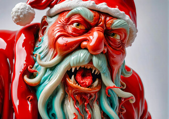 Wall Mural - Portrait of a Evil Santa Claus, Christmas man