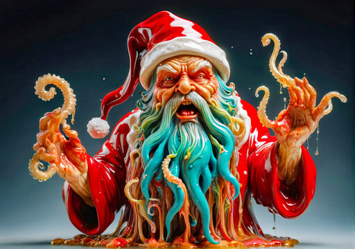 Portrait of a Evil Santa Claus, Christmas man