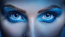 A Macro Photo Of Blue Eyes 
