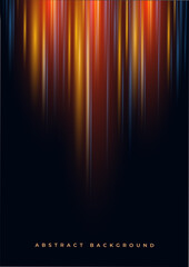 Poster - Black modern vertical abstract technology background with glowing high-speed and movement light effect. Vector illustration minimalist cover template