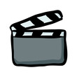 Clapperboard - Hand Drawn Doodle Icon