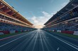 © Adobe Contributor - A Formula One race track with empty grandstands.