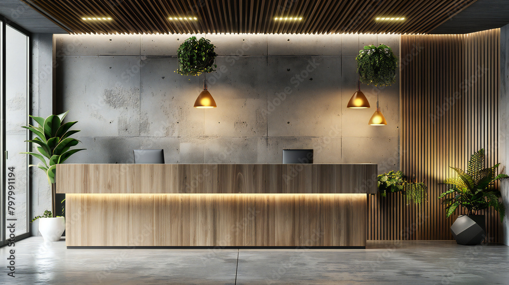 Elegant Corporate Interior: A Sophisticated Office Reception Design ...