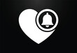 Creative love bell logo design template, Heart with love logo