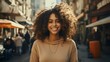 © Adobe Contributor - b'portrait of a young woman with curly hair smiling'