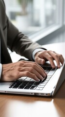 Wall Mural - b'Businessman working on laptop'