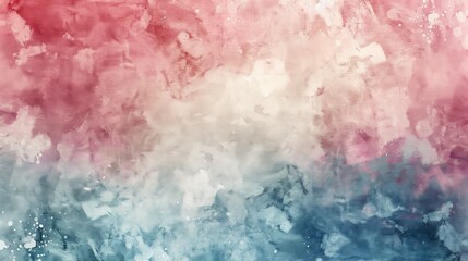 Aufkleber - A colorful abstract painting with a blue and red background. The painting has a lot of texture and he is a mix of different colors