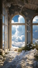 Wall Mural - b'Overgrown Room with a View'