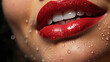 © alexkich - red lipstick and white teeth