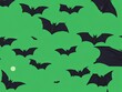halloween background with bats, green screen
