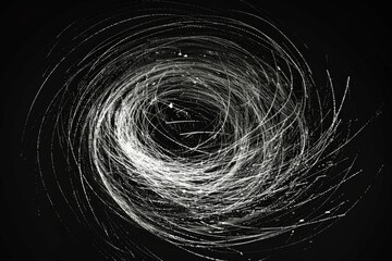 Poster - Black and white spiral design for various projects
