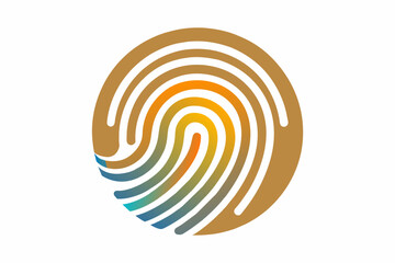 Aufkleber - abstract logo reminiscent of a fingerprint, representing uniqueness and identity