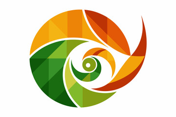 Aufkleber - abstract logo inspired by the Fibonacci sequence, conveying harmony and natural order