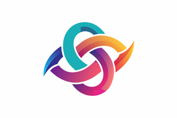 Fototapete - Explore the theme of interconnectedness through an abstract icon