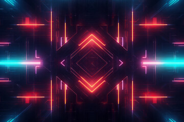 Wall Mural - pink and blue abstract neon lines background or pattern, creative design template