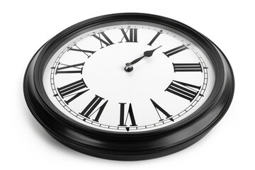 Poster - A classic black and white clock with roman numerals, suitable for time-related designs