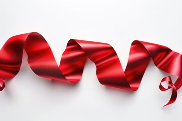Poster - A red ribbon with the letter 