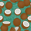 Tropical Coconut Repeat Pattern