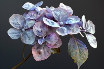 Poster - Detailed close-up of a purple and blue flower. Ideal for nature and floral concepts