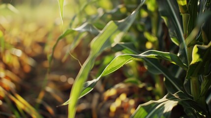 Poster - A detailed view of a corn field, perfect for agricultural concepts