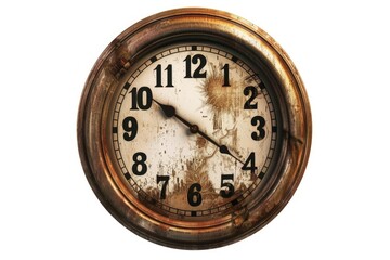 Poster - A detailed view of a clock on a plain white background. Suitable for time management concepts