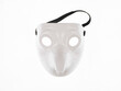 white plague mask isolated on white background