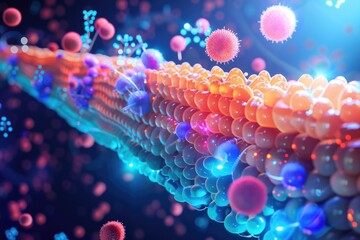 Poster - Detailed view of cellular structure, suitable for scientific projects